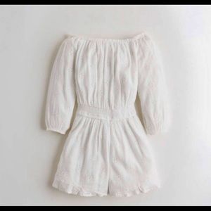 White Shoulder Romper